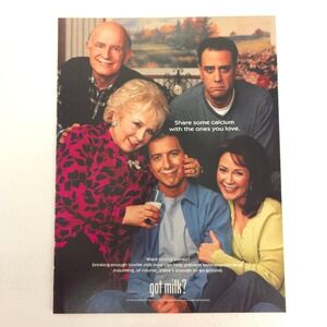 Vintage Got Milk Everybody Loves Raymond Cast Print Ad TV Sitcom Decor Y2K Promo